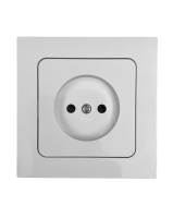 Розетка 1-местная Bylectrica ASTRUM РС16-0501, 16 А, 250 В, без заземления, белый