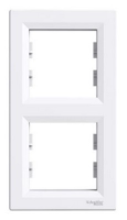 Рамка 2-местная Schneider ASFORA, вертикальная, белый