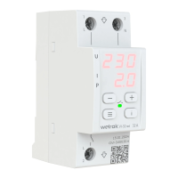 Реле контроля напряжения с контролем тока Welrok VI-32-RED L+N 32А диапазон контроля 120-280 В