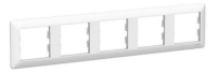 Рамка 5-местная Schneider ASFORA EM, горизонтальная, белый