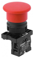 Кнопка грибковая CHINT NP2-EC42, без фиксации, 1NC, красная, IP40