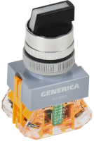 Переключатель GENERICA D7-20X3, 3-позиционный (I-O-II), 1NO+1NC, IP54
