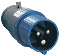 Вилка силовая переносная IEK ССИ-013, 2Р+РЕ, 16 А, 250 В, IP44