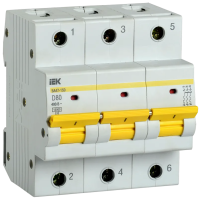 Автоматический выключатель ВА47-150 3Р 80А 15кА D KARAT IEK