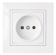 Розетка 1-местная Bylectrica УЮТ РС16-344, 16 А, 250 В, без заземлениия, белый