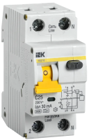 Автоматический выключатель дифференциального тока IEK АВДТ32, L+N, C25, 6кА, 30мА, тип А