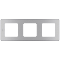 Рамка 3-местная Legrand INSPIRIA, алюминий