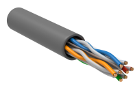 Витая пара ITK U/UTP РФ/Т, Cat.6, 4x2х23 AWG, solid, LSZH, 305 м, серый