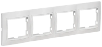 Рамка 4-местная горизонтальная KVARTA РГ-4-КБ, белый, GENERICA