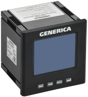 Мультиметр цифровой щитовой GENERICA, трехфазный, RS-485, LCD, 96х96 мм, IP40
