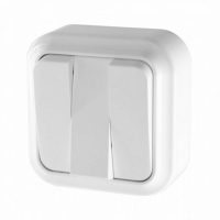 Выключатель 3-клавишный Bylectrica ПРАЛЕСКА АО5 6-137, накладной, белый, IP20