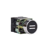 Кнопка управления CHINT NP2-BA2365, черная, с маркировкой, 1NO+1NC, Ø 22 мм, IP40