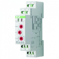 Реле времени многофункциональное F&F PCU-510, диапазон 0.1 сек-24 дня, 2 CO контакта, 230 В AC / 24 В AC/DC