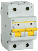 Автоматический выключатель IEK ВА47-150, 2Р, 125 А, 15 кА, С