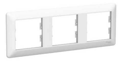 Рамка 3-местная Schneider ASFORA EM, горизонтальная, белый
