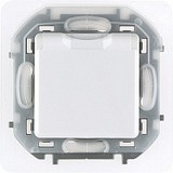 Розетка 1-местная Legrand INSPIRIA, 16 А, 250 В, с заземлением, шторки, крышка, белый, IP44