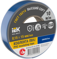 Изолента IEK MIXTAPE7, 0.15х15 мм, 6 кВ, синий, 20 м