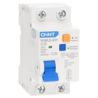 Дифавтомат CHINT NXBLE-63Y, 1P+N, 16 А, 10 мА, C, 4.5 кА, тип AC