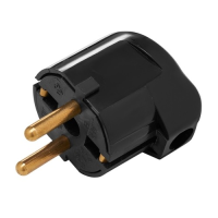 Вилка штепсельная Bylectrica В16-242, 16 А, 250 В, угловой ввод, черный