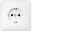 Розетка 1-местная Bylectrica ПАРИТЕТ РС16-300, 16 А, 250 В, с заземлением, белый