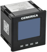 Мультиметр цифровой щитовой GENERICA DO, трехфазный, RS-485, LCD, 96х96 мм, IP40