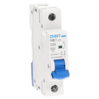 Автоматический выключатель CHINT NB1-63, 1P, 20 А, 6 кА, C