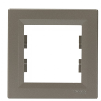 Рамка 1-местная Schneider ASFORA, бронза