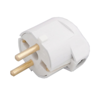 Вилка штепсельная Bylectrica В16-242, 16 А, 250 В, угловой ввод, белый