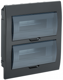 Корпус распределительного щита KREPTA3 ЩРВ-П-24 встраиваемый пластиковый черный IP41 IEK