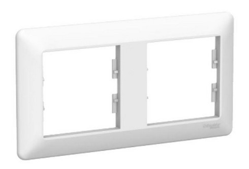 Рамка 2-местная Schneider ASFORA EM, горизонтальная, белый