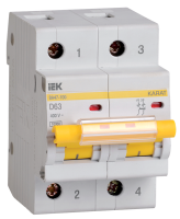Автоматический выключатель IEK ВА47-100, 2P, 63 А, 10 кА, D