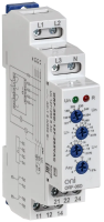 Реле контроля фаз ORF-06DN 3L+N 8А Uконтр=127-265VAC 2SPDT регулируемое ONI