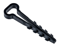 Дюбель-хомут для плоского кабеля IEK, 5х10 мм, нейлон, черный, 100 шт/упаковка