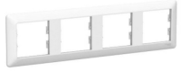 Рамка 4-местная Schneider ASFORA EM, горизонтальная, белый
