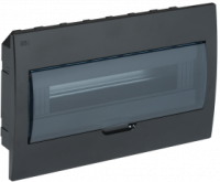 Корпус распределительного щита KREPTA3 ЩРВ-П-18 встраиваемый пластиковый черный IP41 IEK