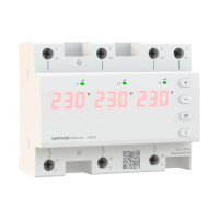 Реле контроля напряжения трехфазное Welrok D6-63-RED 3Р+N 63А диапазон контроля 100-280 В