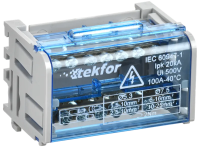 Кросс-модуль TEKFOR ШНК 2х7, 100 А, L+PEN, медь 58%