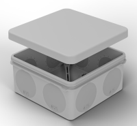 Коробка распаячная Rexant HF, 100х100х50 мм, для открытой проводки, мембранные вводы, IP67