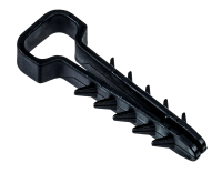 Дюбель-хомут для плоского кабеля IEK, 6х12 мм, нейлон, черный, 25 шт/упаковка