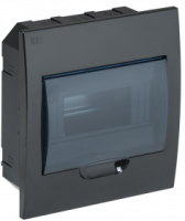 Корпус распределительного щита KREPTA3 ЩРВ-П-8 встраиваемый пластиковый черный IP41 IEK