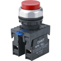 Кнопка управления CHINT NP8-11GN/4, красная, 1NO+1NC, Ø 22 мм, IP65