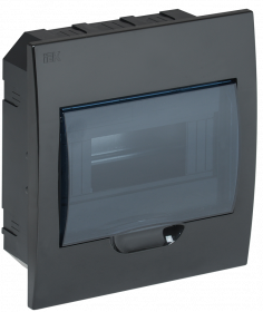 Корпус распределительного щита KREPTA3 ЩРВ-П-8 встраиваемый пластиковый черный IP41 IEK