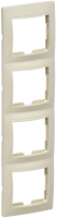 Рамка 4-местная вертикальная KVARTA РВ-4-ККм, кремовый, GENERICA