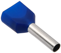 Наконечник двойной НШВИ2 2.5-12 под провод 2.5мм2 (100шт/упаковка) синий GENERICA