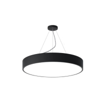 Светильник подвесной LED LEDAR XO круг, 40 Вт, 6500 K, опал, 500х70 мм, черный