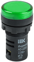Лампа светосигнальная AD22DS LED 230VAC d22мм зеленый IP54 IEK