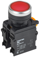 Кнопка с фиксацией IEK MASTER, 1NO+1NC, красная, 22 мм, IP65