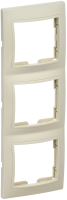 Рамка 3-местная вертикальная KVARTA РВ-3-ККм, кремовый, GENERICA
