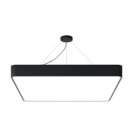 Светильник подвесной LED LEDAR XO квадрат, 48 Вт, 6500 K, опал, 500х70 мм, черный