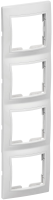 Рамка 4-местная вертикальная KVARTA РВ-4-КБ, белый, GENERICA